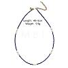 Elegant Natural Freshwater Pearl Rice & Natural Lapis Lazuli Faceted Round Beaded Necklaces for Women HF8817-5