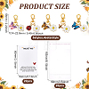 20Pcs 5 Styles Alloy Enamel Pendant Decorations HJEW-ME00169-2
