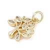 Rack Plating Brass Micro Pave Cubic Zirconia Pendants KK-H509-19G-01-2