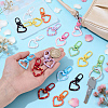 18Pcs 9 Style Alloy Spring Gate Rings & Alloy Swivel Clasps HJEW-PH02501-3