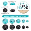 150Pcs 10 Styles Synthetic Turquoise Cabochons TURQ-AR0001-23-2