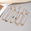 5Pcs 5 Styles Alloy Chain Bracelet & Bangle Set for Women WG6073F-01-4