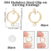 20Pcs 304 Stainless Steel Clip-on Earring Findings STAS-BBC0003-25-2