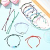 40Pcs 8 Colors Waxed Polyester Cord Bracelets Making AJEW-CJ00017-6