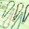 Natural & Synthetic Mixed Gemstone Chip Beaded Necklaces NJEW-JN06275-1