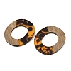 Transparwnt Resin & Walnut Wood Pendants RESI-I354-03G-2