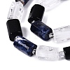 Natural Obsidian & Sodalite & Quartz Crystal Beads Strands G-Q614-01A-07-4