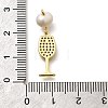 Brass Micro Pave Cubic Zirconia Pendants KK-Z093-23G-01-3