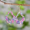 Acrylic Flower Dangle Earrings FS-WG4A50C-01-2
