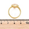 Natural Rose Quartz Finger Rings with Brass Findings G-H353-03G-06-4