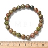 Natural Unakite Bead Stretch Bracelets BJEW-K212-B-006-5