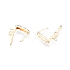 Ion Plating(IP) Brass Hoop Earring Findings with Latch Back Closure KK-C006-28G-3
