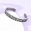 316 Surgical Stainless Steel Cuff Bangles BJEW-C142-01D-AS-3