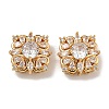 Brass Micro Pave Cubic Zirconia Beads KK-U037-03G-01-2