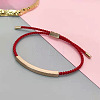 304 Stainless Steel & Braided Cotton Cord Slider Bracelets FS-WG628A0-11-1