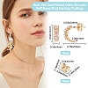 10Pcs Brass Clear Cubic Zirconia C-shape Stud Earring Findings KK-BBC0007-12-2