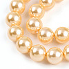 Baking Painted Pearlized Glass Pearl Bead Strands HY-N002-8mm-A09-4