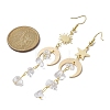 Moon & Sun & Star Brass Asymmetrical Earrings EJEW-JE05461-03-3