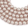 Frosted Glass Pearl Beads Strands GLAA-A044-08A-13-3