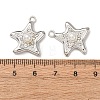 Alloy & ABS Imitation Pearl & Rhinestone Pendants FIND-K030-18C-P-3