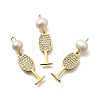 Brass Micro Pave Cubic Zirconia Pendants KK-Z093-23G-01-1