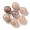 Natural Cherry Blossom Agate No Hole Sphere Beads G-K353-04D-33-1