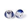 Transparent Resin Rondelle European Beads RESI-N044-02C-2