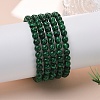 Synthetic Malachite Bead Stretch Bracelets X-BJEW-K212-A-031-2