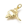 Manta Ray Brass Pendants KK-G525-13G-2