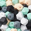 Hexagon Food Grade Eco-Friendly Silicone Focal Beads SIL-YW0001-11B-2