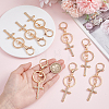 8Pcs Alloy Rhinestone Keychains KEYC-HY0001-41-3