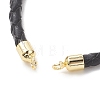 3MM Round Braided Leather Bracelet Making AJEW-JB01542-01-2