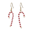 Glass Dangle Earrings EJEW-JE06043-1