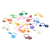 17Pcs 17 Colors Soft Rubber Pendant Keychains KEYC-BY0001-03-16