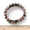 Bicone Natural Rhodonite Beads Stretch Bracelets for Women Men BJEW-C097-05B-5