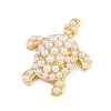 Turtle Brass ABS Imitation Pearl Pendants KK-I352-04F-G-2