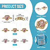 12Pcs 2 Colors Brass Pave Cubic Zirconia Heart Links Connector Charms KK-TA0003-48B-4