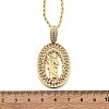 Brass Cubic Zirconia Pendant Necklaces for Women NJEW-U034-01C-G-5