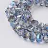 Electroplate Glass Beads Strands EGLA-L012-A-FR02-2