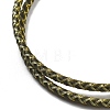 Polyester Cord Braided Bracelet Makings MAK-L043-03G-14-2