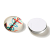 Helm &  Anchor Printed Glass Cabochons GGLA-A002-10mm-WW-2