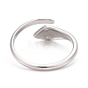 304 Stainless Steel Snake Wrap Open Cuff Ring with Rhinestone for Women RJEW-E062-B02-03P-3