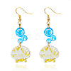 Iron Acrylic Dangle Earrings for Women WG59803-04-2