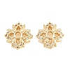 Brass Clear Cubic Zirconia Beads KK-B186-05G-1