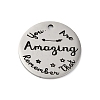 Anti-Tarnish 201 Stainless Steel Pendants STAS-R002-01P-24-1