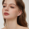 48Pcs 6 Styles Brass Stud Earring Findings STAS-BBC0011-01-5