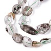 Natural Green Lodolite Quartz/Garden Quartz/Green Phantom Quartz Beads Strands G-N362-15A-01-4