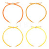 4Pcs 4 Colors Polyester Cord Bracelet Making MAK-TA0001-44-3