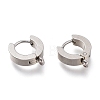 304 Stainless Steel Huggie Hoop Earrings Findings X-STAS-I167-01C-P-1