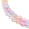 Sparkling Crackle Glass Round Beads Stretch Bracelets Set BJEW-JB07189-14